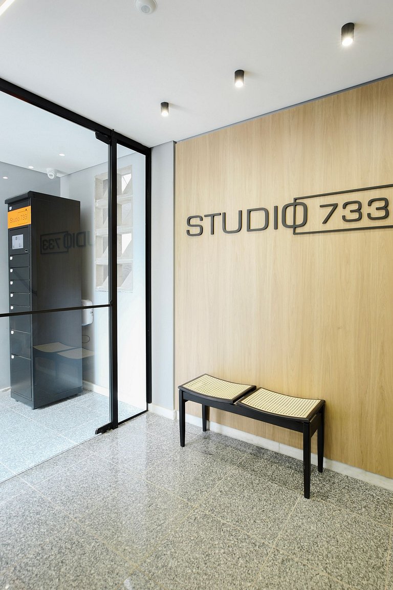 Studio cobertura com terraço, ar e churrasqueira