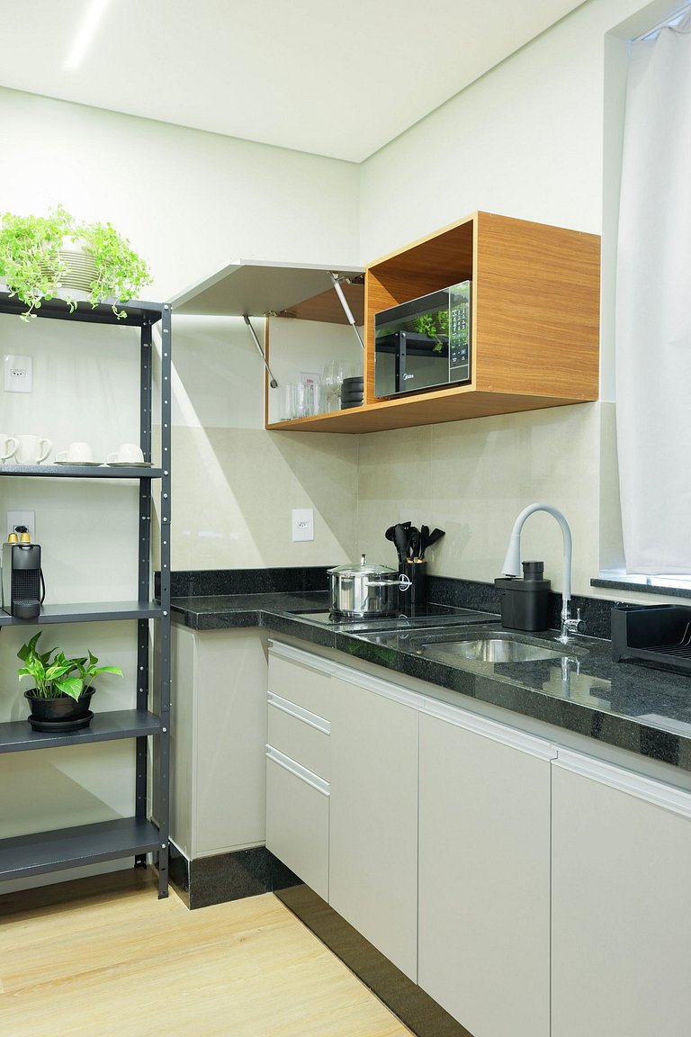 Studio cobertura com terraço, ar e churrasqueira