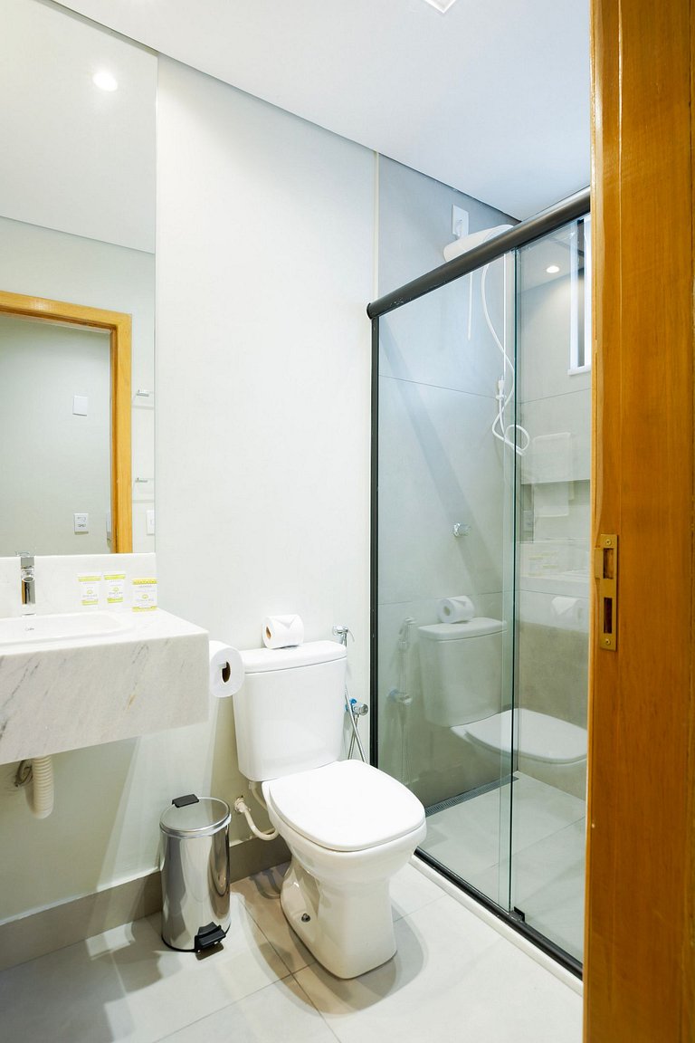 Studio cobertura com terraço, ar e churrasqueira